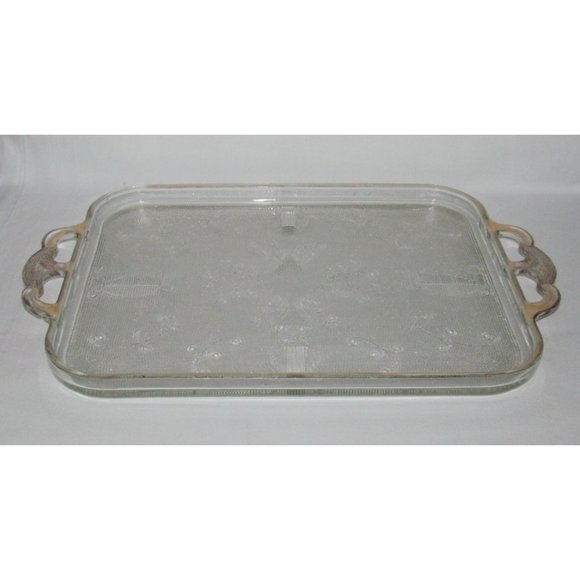 Dining Glass Harp Crystal With Gold Trim Large